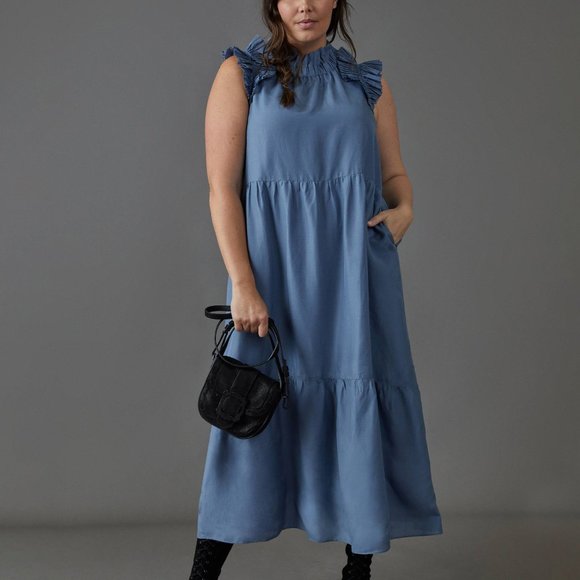 Anthropologie Lucena Tiered Ruffled Maxi Dress - Picture 2 of 7
